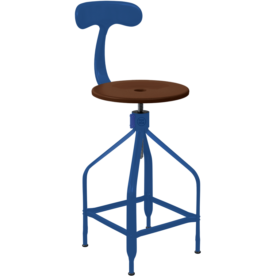 CHAISES NICOLLE DESSINATEUR TALL ADJUSTABLE SWIVEL CHAIR WOOD - DYKE & DEAN