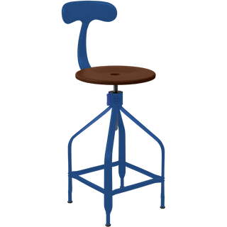 CHAISES NICOLLE DESSINATEUR TALL ADJUSTABLE SWIVEL CHAIR WOOD - DYKE & DEAN