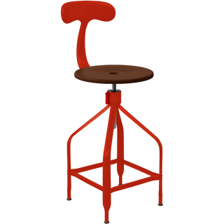 CHAISES NICOLLE DESSINATEUR TALL ADJUSTABLE SWIVEL CHAIR WOOD - DYKE & DEAN