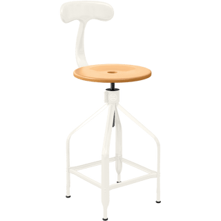 CHAISES NICOLLE DESSINATEUR TALL ADJUSTABLE SWIVEL CHAIR WOOD - DYKE & DEAN