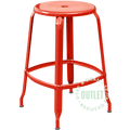 CHAISES NICOLLE METAL BAR STOOL H60 RED OUTLET - DYKE & DEAN