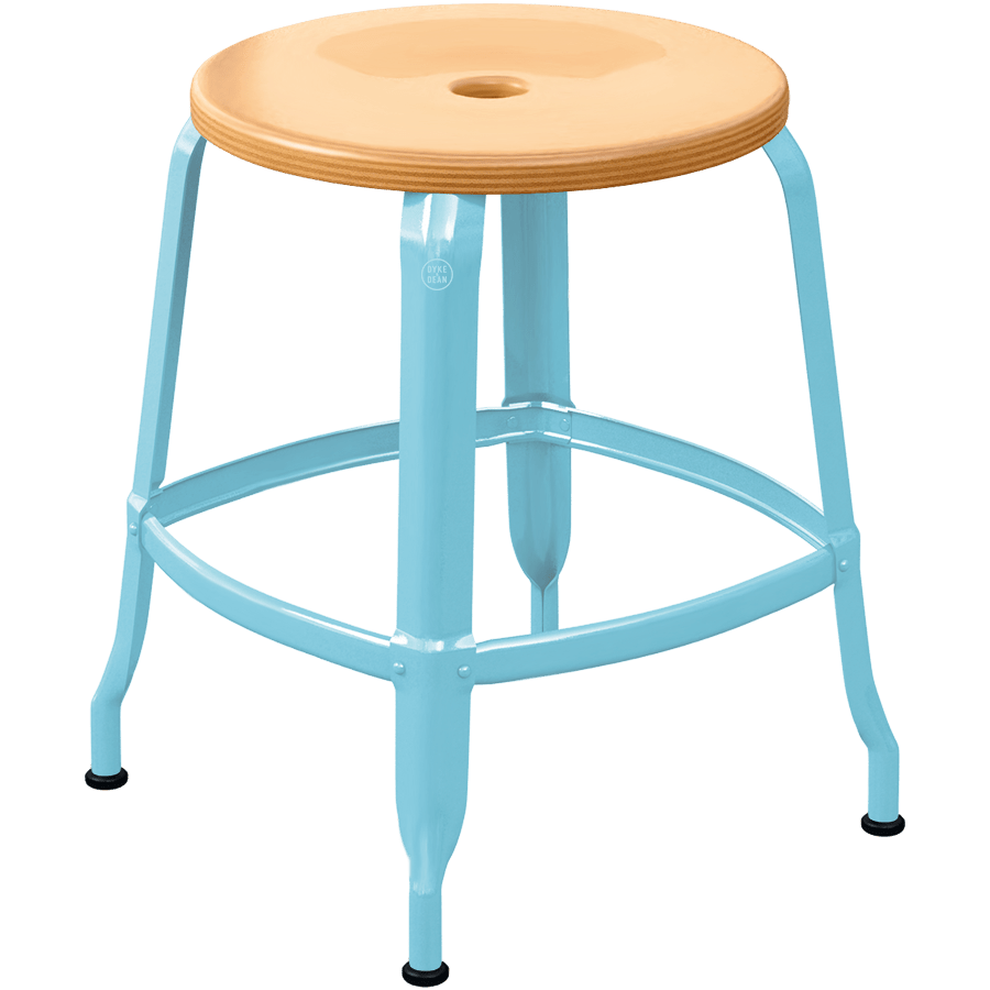 CHAISES NICOLLE METAL STOOL WOOD 45 - DYKE & DEAN