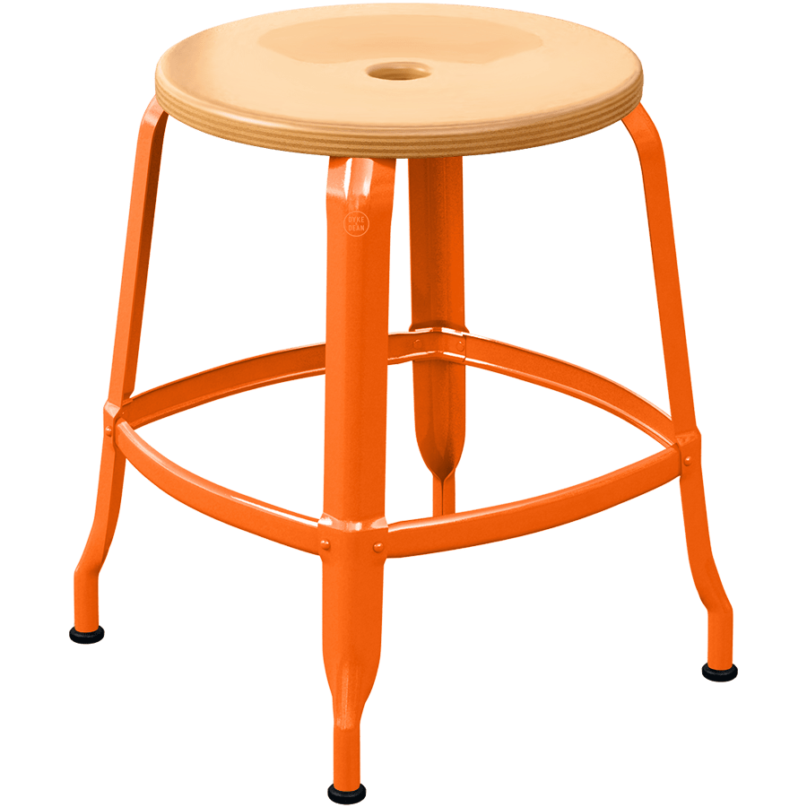 CHAISES NICOLLE METAL STOOL WOOD 45 - DYKE & DEAN