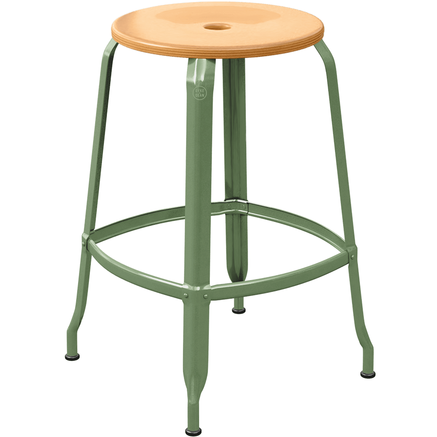 CHAISES NICOLLE METAL STOOL WOOD 65 - DYKE & DEAN