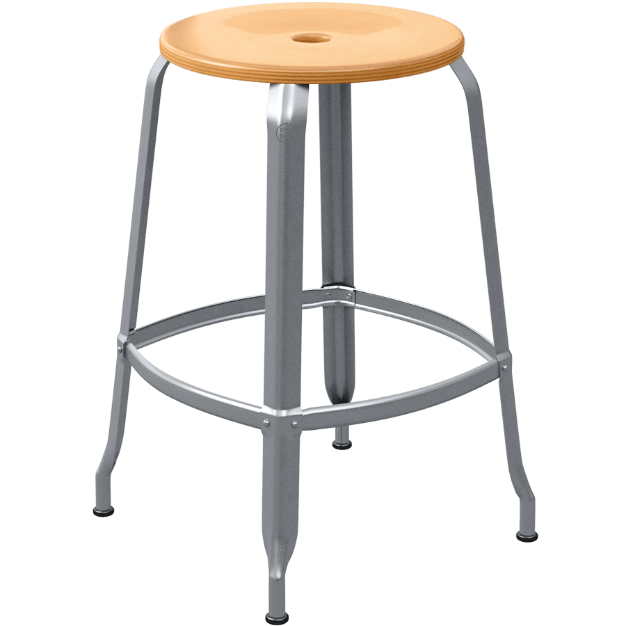 CHAISES NICOLLE METAL STOOL WOOD 65 - DYKE & DEAN