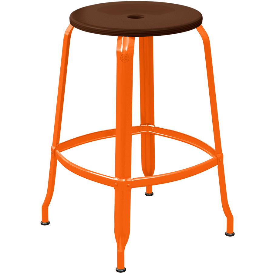 CHAISES NICOLLE METAL STOOL WOOD 65 - DYKE & DEAN