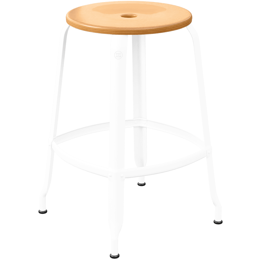 CHAISES NICOLLE METAL STOOL WOOD 65 - DYKE & DEAN