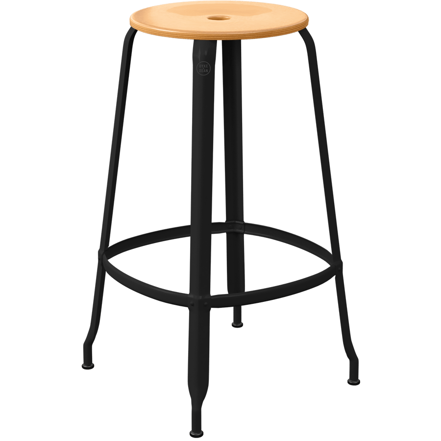 CHAISES NICOLLE METAL STOOL WOOD 75 - DYKE & DEAN