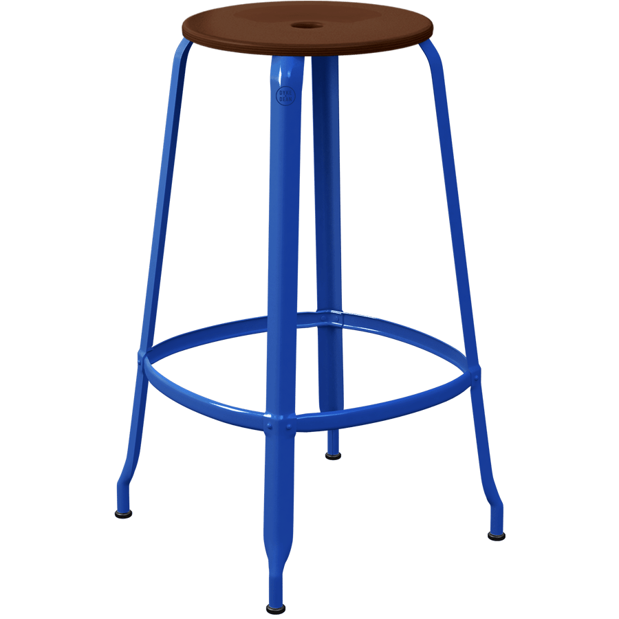 CHAISES NICOLLE METAL STOOL WOOD 75 - DYKE & DEAN