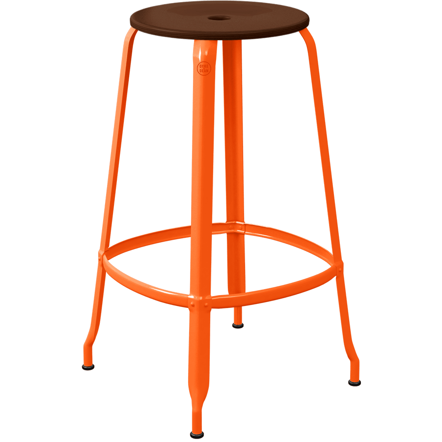 CHAISES NICOLLE METAL STOOL WOOD 75 - DYKE & DEAN