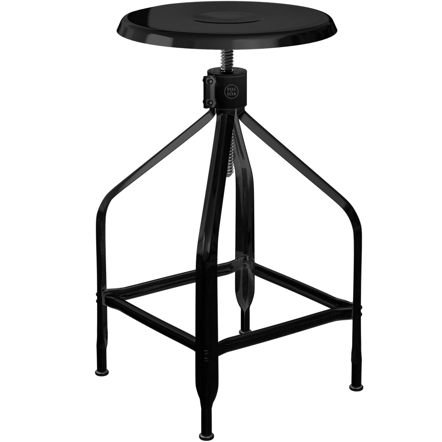 CHAISES NICOLLE TALL ADJUSTABLE SWIVEL STOOL - DYKE & DEAN