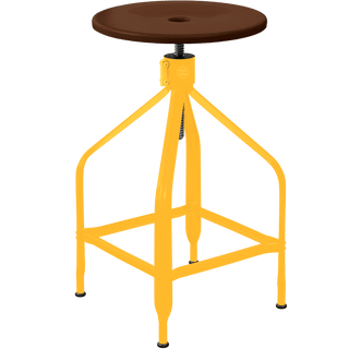 CHAISES NICOLLE TALL ADJUSTABLE SWIVEL STOOL WOOD - DYKE & DEAN