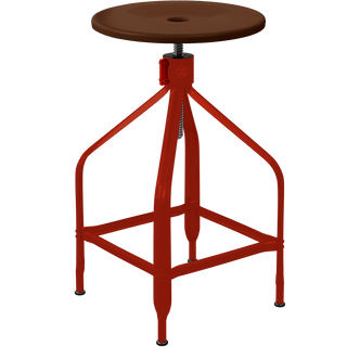 CHAISES NICOLLE TALL ADJUSTABLE SWIVEL STOOL WOOD - DYKE & DEAN