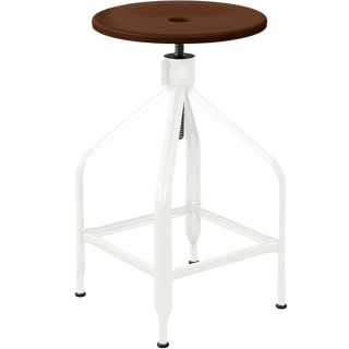 CHAISES NICOLLE TALL ADJUSTABLE SWIVEL STOOL WOOD - DYKE & DEAN
