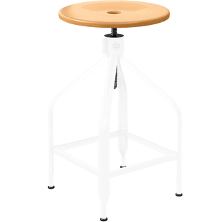CHAISES NICOLLE TALL ADJUSTABLE SWIVEL STOOL WOOD - DYKE & DEAN