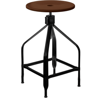 CHAISES NICOLLE TALL ADJUSTABLE SWIVEL STOOL WOOD - DYKE & DEAN