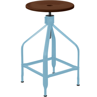 CHAISES NICOLLE TALL ADJUSTABLE SWIVEL STOOL WOOD - DYKE & DEAN