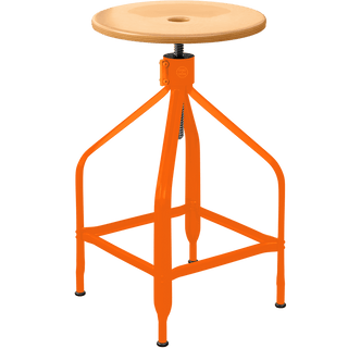 CHAISES NICOLLE TALL ADJUSTABLE SWIVEL STOOL WOOD - DYKE & DEAN