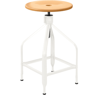 CHAISES NICOLLE TALL ADJUSTABLE SWIVEL STOOL WOOD - DYKE & DEAN