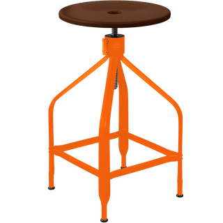 CHAISES NICOLLE TALL ADJUSTABLE SWIVEL STOOL WOOD - DYKE & DEAN