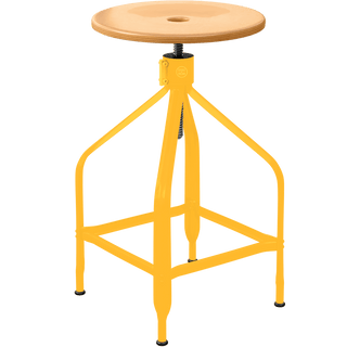 CHAISES NICOLLE TALL ADJUSTABLE SWIVEL STOOL WOOD - DYKE & DEAN