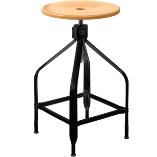 CHAISES NICOLLE TALL ADJUSTABLE SWIVEL STOOL WOOD - DYKE & DEAN