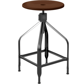 CHAISES NICOLLE TALL ADJUSTABLE SWIVEL STOOL WOOD - DYKE & DEAN