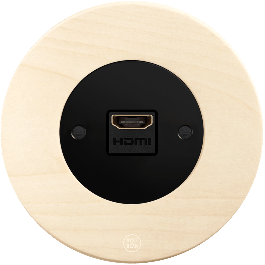CLASSIC BEECHWOOD HDMI BLACK SOCKET - DYKE & DEAN