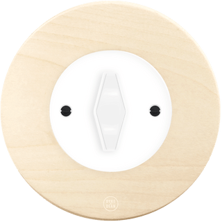 CLASSIC BEECHWOOD WHITE DIAMOND ROTARY WHITE SWITCH - DYKE & DEAN