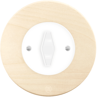 CLASSIC BEECHWOOD WHITE DIAMOND ROTARY WHITE SWITCH - DYKE & DEAN