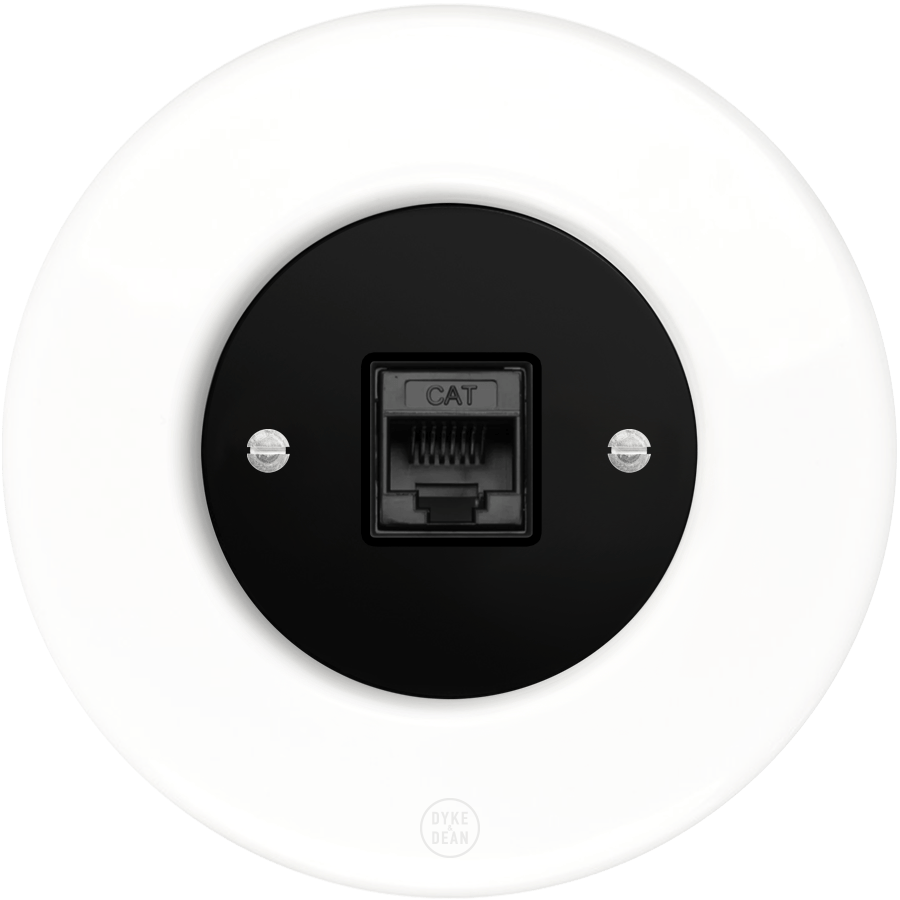 CLASSIC PORCELAIN CAT REVERSE DOMINO SOCKET - DYKE & DEAN