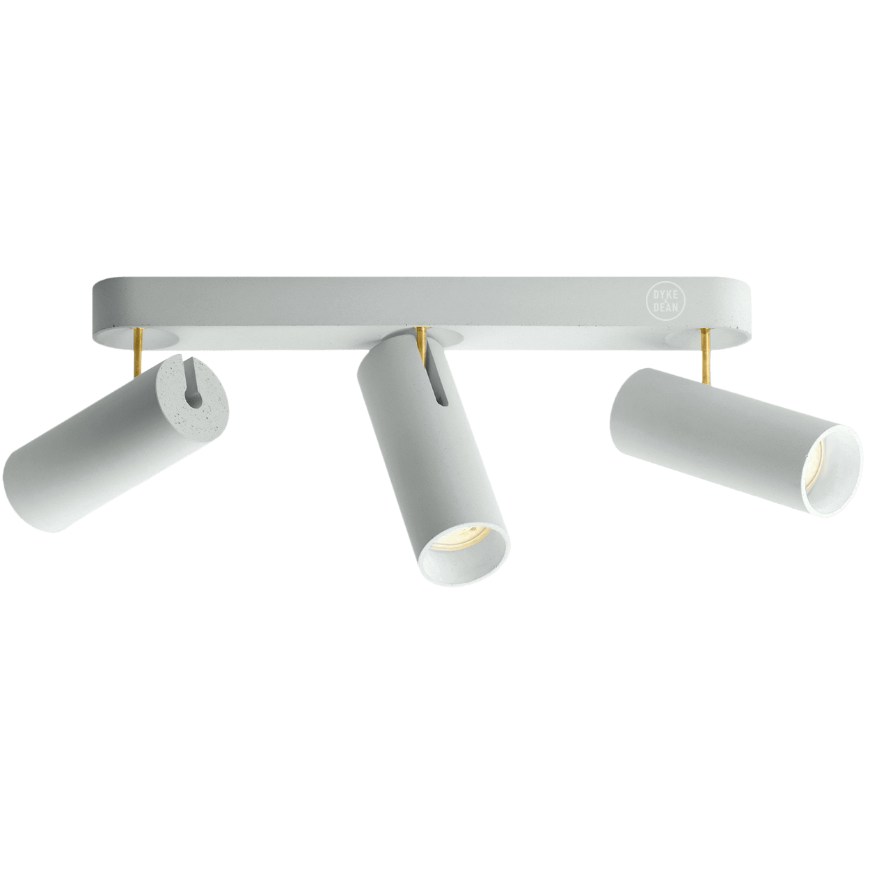 CONCRETE ADJUSTABLE 3 CEILING SPOT LIGHT - DYKE & DEAN