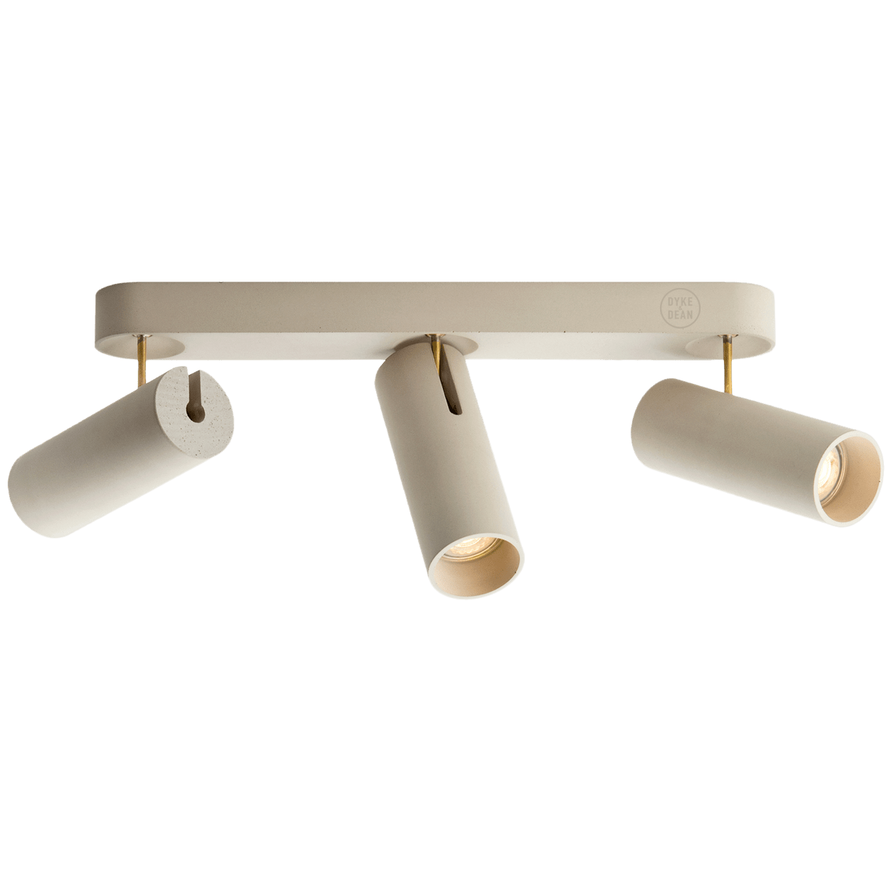 CONCRETE ADJUSTABLE 3 CEILING SPOT LIGHT - DYKE & DEAN