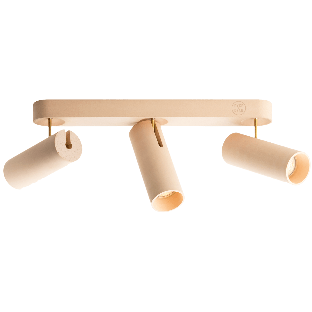 CONCRETE ADJUSTABLE 3 CEILING SPOT LIGHT - DYKE & DEAN