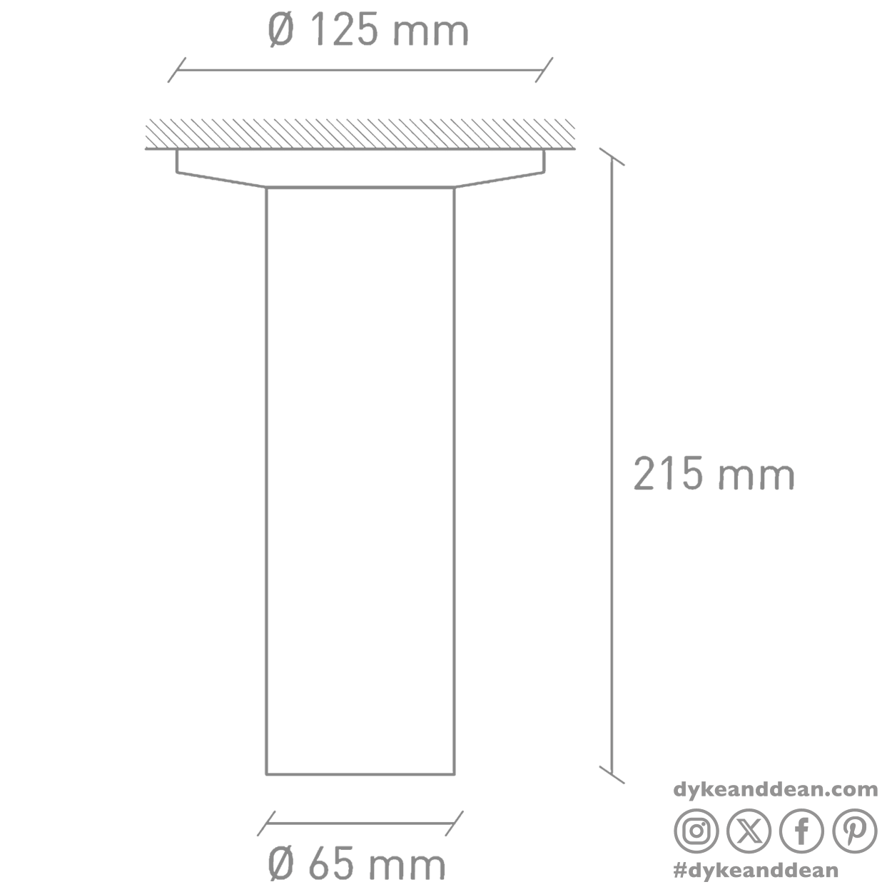 CONCRETE LONG FIXED SPOT LIGHT - DYKE & DEAN
