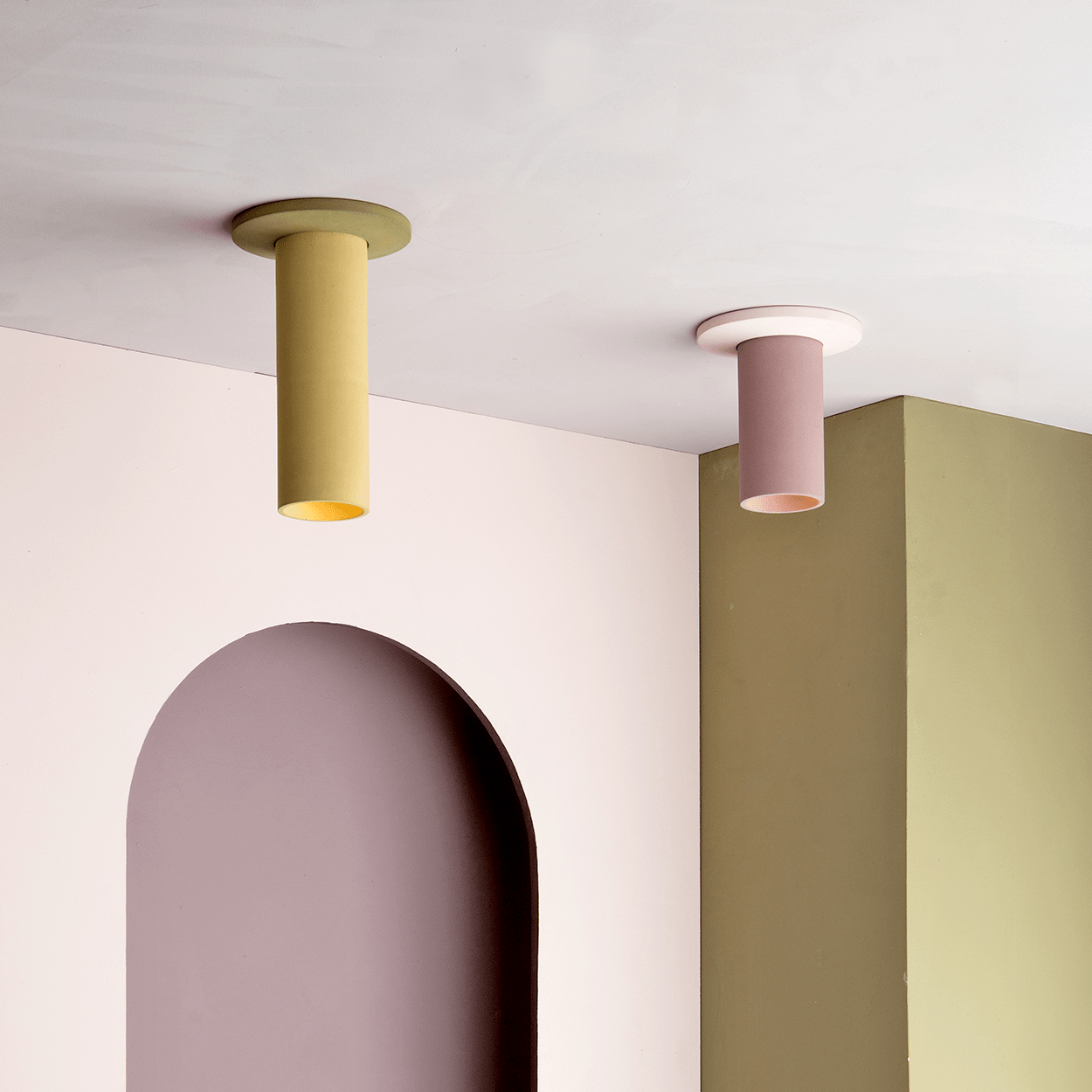 CONCRETE LONG FIXED SPOT LIGHT MIX COLOUR - DYKE & DEAN