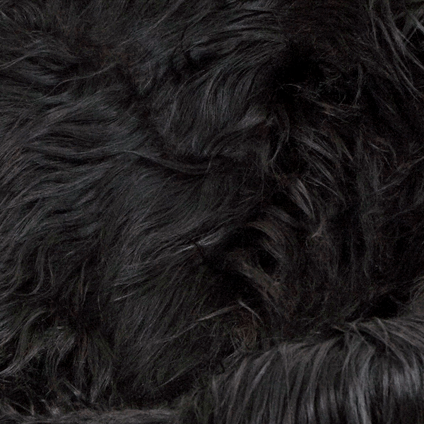 CUERO FLYVENDE GÅSESKABEL SORT LANG FÅRESKIND