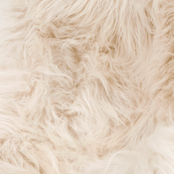 CUERO FLYVENDE GÅSESKABEL HVID LANGT FÅRESKIND