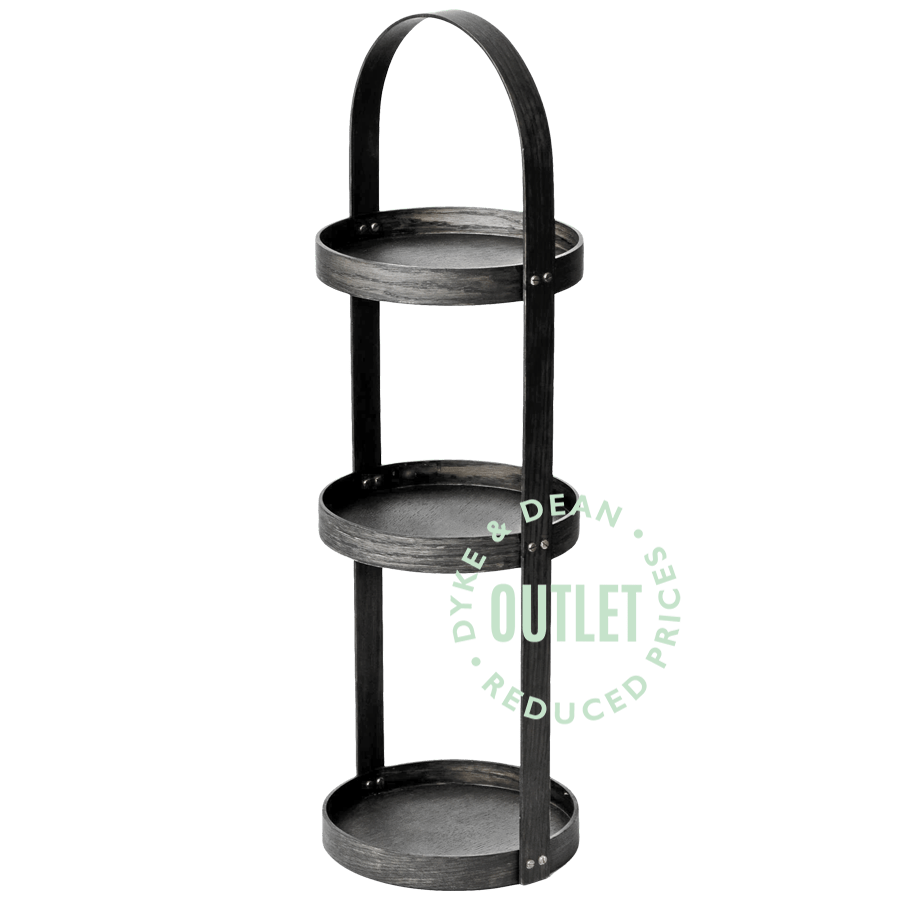 DARK OAK CADDY 3 SHELF OUTLET - DYKE & DEAN