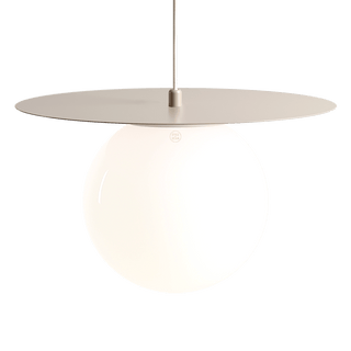 DISC GLOBE HANGING PENDANT LIGHT BEIGE MEDIUM - DYKE & DEAN