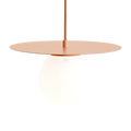 DISC GLOBE HANGING PENDANT LIGHT CORAL SMALL - DYKE & DEAN
