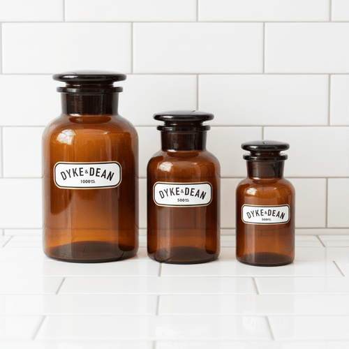 DYKE & DEAN APOTHECARY JAR BROWN GLASS 1000ML - DYKE & DEAN