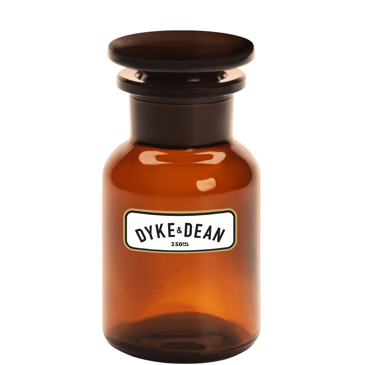 DYKE & DEAN APOTHECARY JAR BROWN GLASS 250ML - DYKE & DEAN