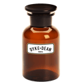 DYKE & DEAN APOTHECARY JAR BROWN GLASS 500ML - DYKE & DEAN