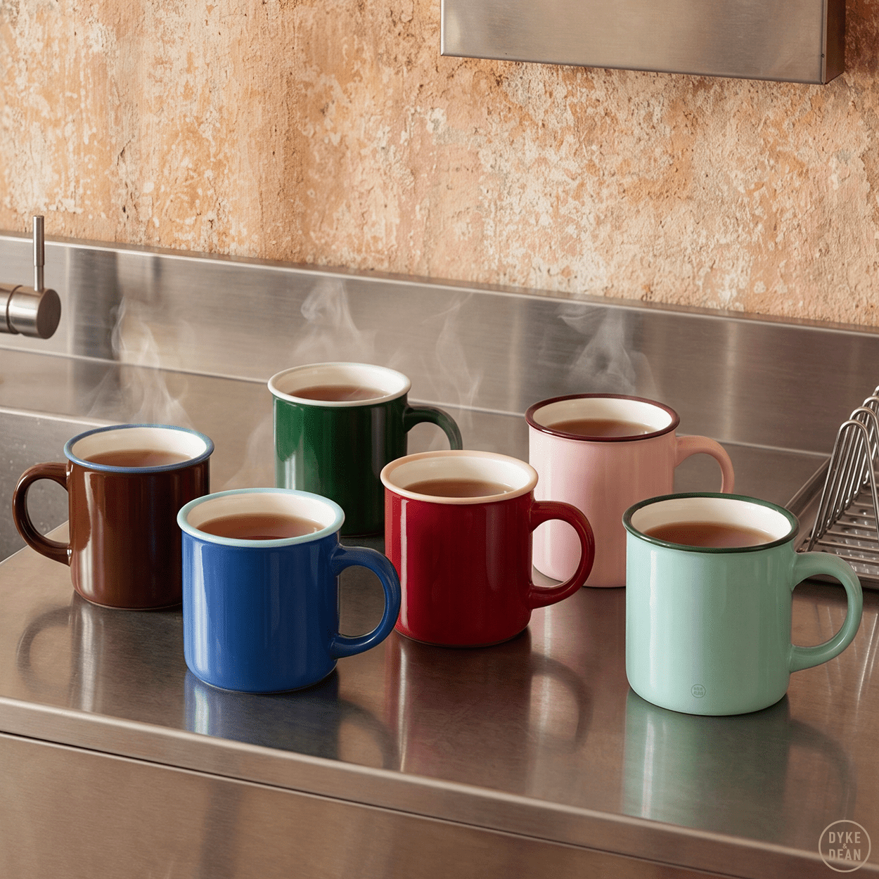 DYKE & DEAN CERAMIC COFFEE MUG BLUE - DYKE & DEAN