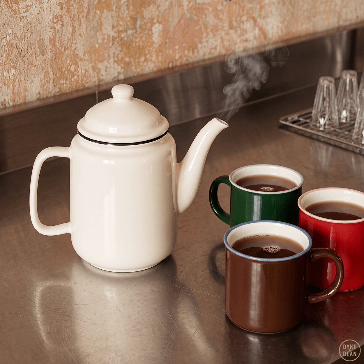 DYKE & DEAN CERAMIC COFFEE MUG BROWN - DYKE & DEAN