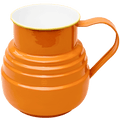 DYKE & DEAN ENAMEL STEPPED JUG ORANGE - DYKE & DEAN