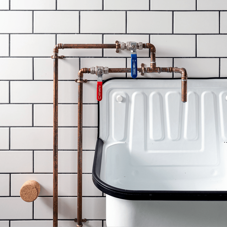 DYKE & DEAN GREY ENAMEL BUCKET SINK - DYKE & DEAN