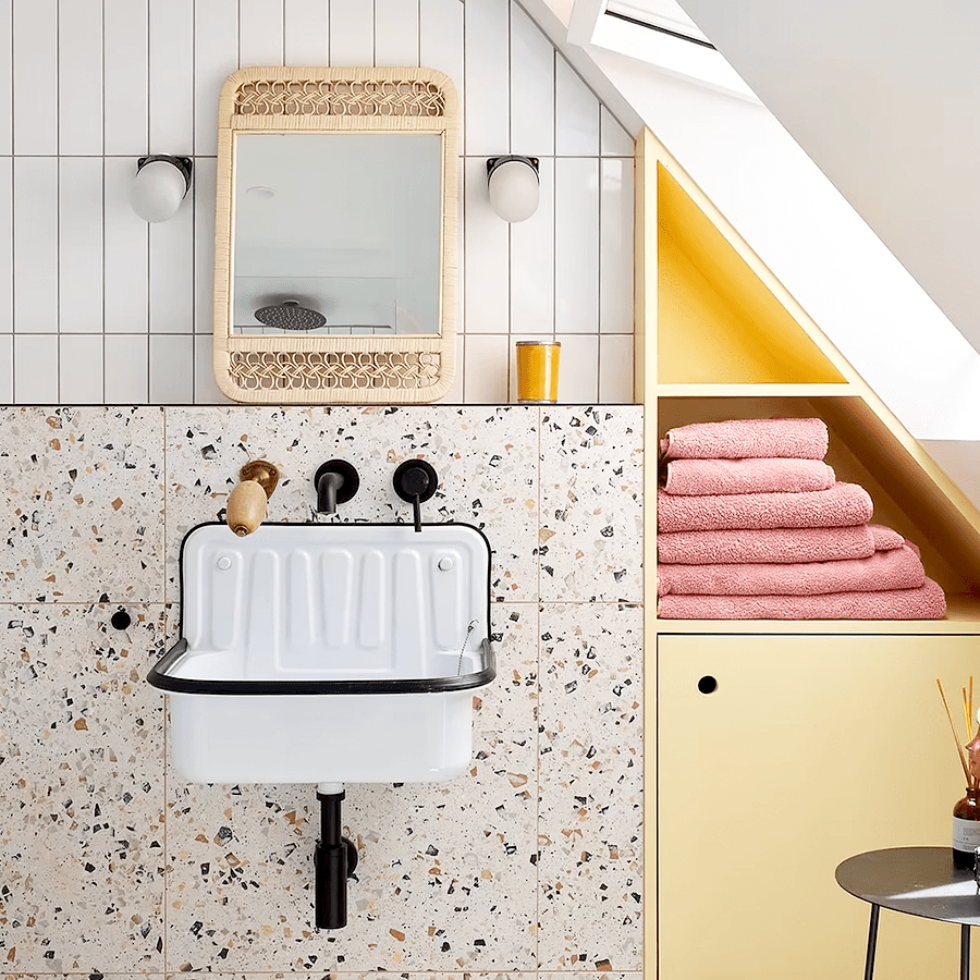 DYKE & DEAN GREY ENAMEL BUCKET SINK - DYKE & DEAN