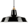 DYKE & DEAN PENDANT LAMPSHADE BLACK WITH BULB HOLDER - DYKE & DEAN